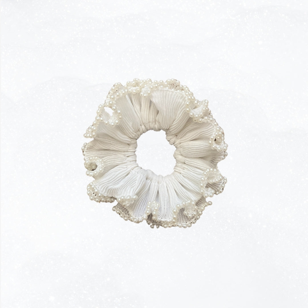 İncili Şifon Lastik Toka