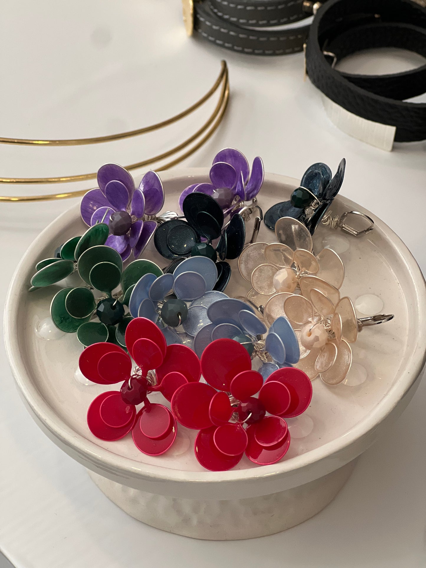 Renkli Çiçek Küpe