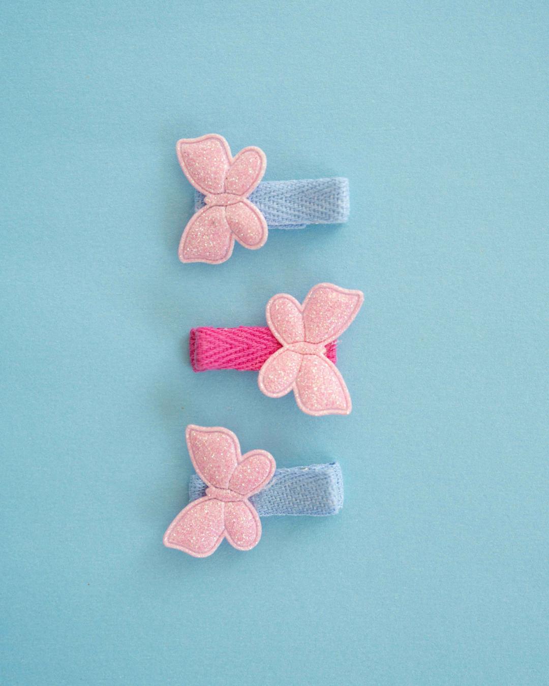 Pembe Kelebek Toka Set