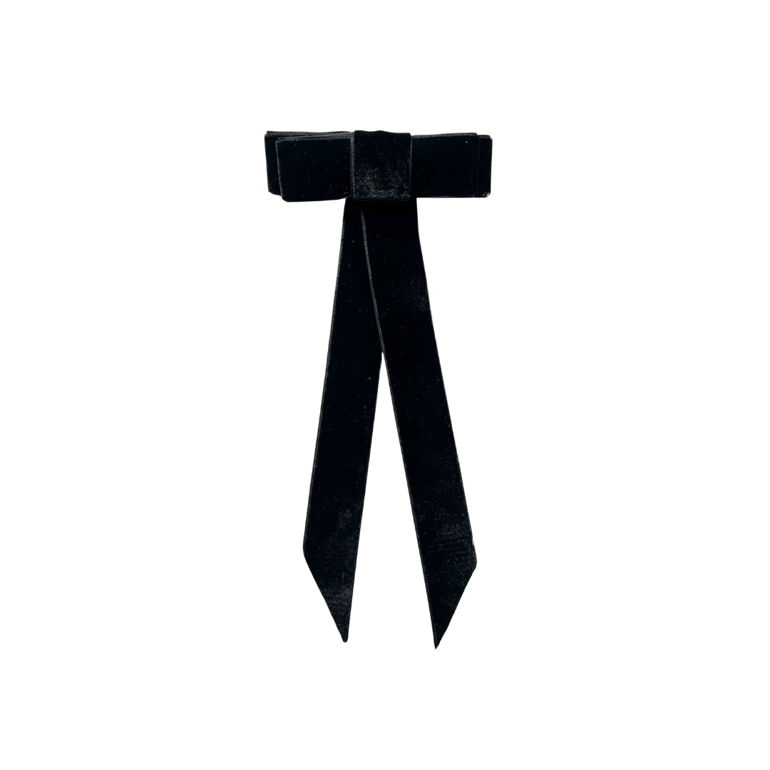 Siyah Kadife Fiyonk Toka