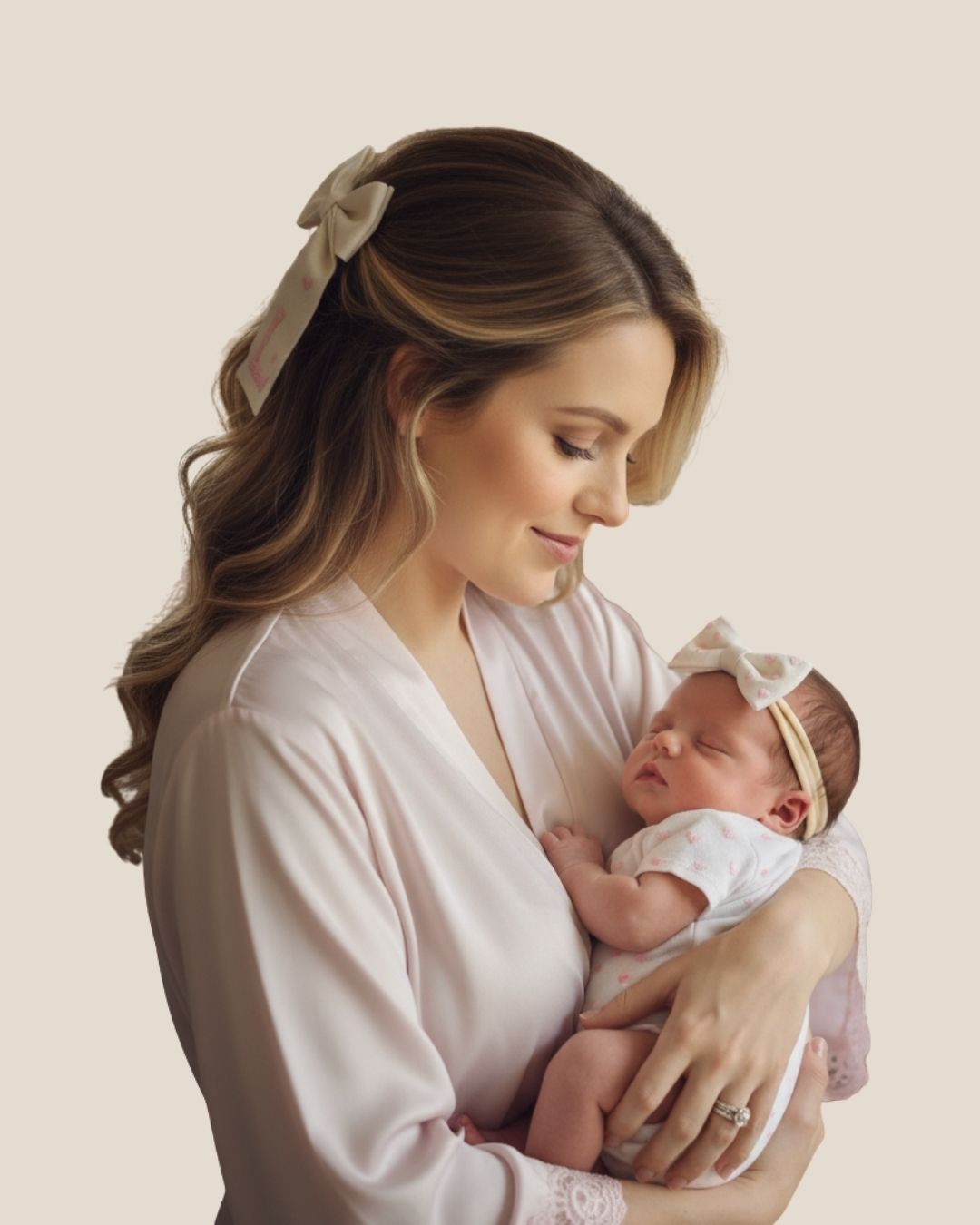 Harf Nakışlı Anne Bebek Toka Set