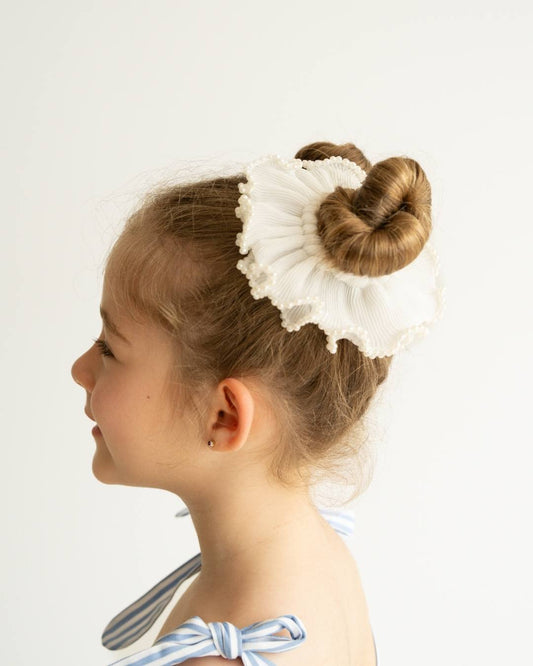 İncili Şifon Lastik Toka